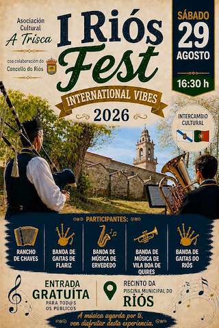 Fechas, información, programa, cartel, imágenes, mapa y ubicación de I Riós Fest International Vibes  (2026)  en  O Riós
