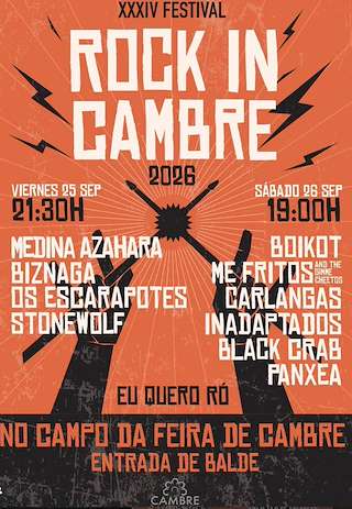 Fechas, información, programa, cartel, imágenes, mapa y ubicación de XXXIV Rock in Cambre (2026)