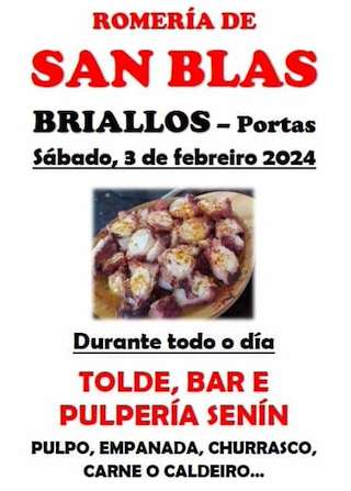 Romería de San Blas e Nosa Señora da Saúde de Briallos  en Portas