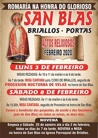 Romería de San Blas e Nosa Señora da Saúde de Briallos  en Portas