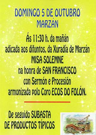 Romaría de San Francisco de Marzán (2026) en O Rosal