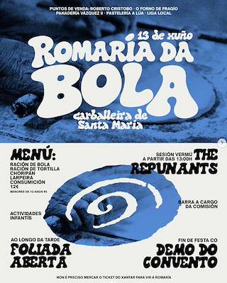 Fechas, información, programa, cartel, imágenes, mapa y ubicación de I Romaría da Bola (2026)  en  Arzúa