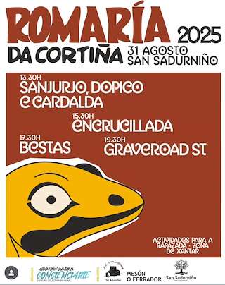 Fechas, información, programa, cartel, imágenes, mapa y ubicación de Romaría da Cortiña  en  San Sadurniño