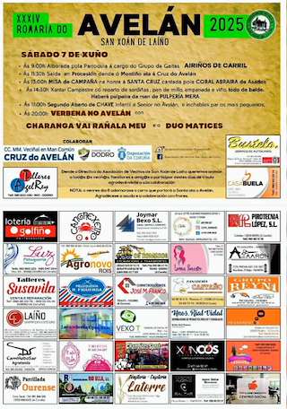 Fechas, información, programa, cartel, imágenes, mapa y ubicación de XXXIV Romaría da Cruz do Avelán  en  Dodro