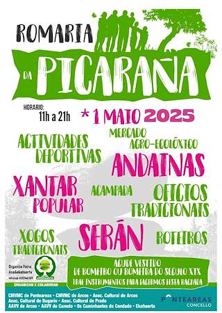 Fechas, información, programa, cartel, imágenes, mapa y ubicación de Romaría da Picaraña  en  Ponteareas