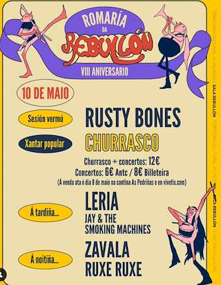 Fechas, información, programa, cartel, imágenes, mapa y ubicación de Romaría da Rebullón - VIII Aniversario da Sala Rebullón  en  Mos