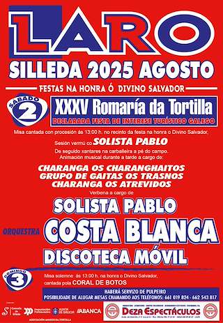 Fechas, información, programa, cartel, imágenes, mapa y ubicación de XXXV Romaría da Tortilla de Laro  en  Silleda