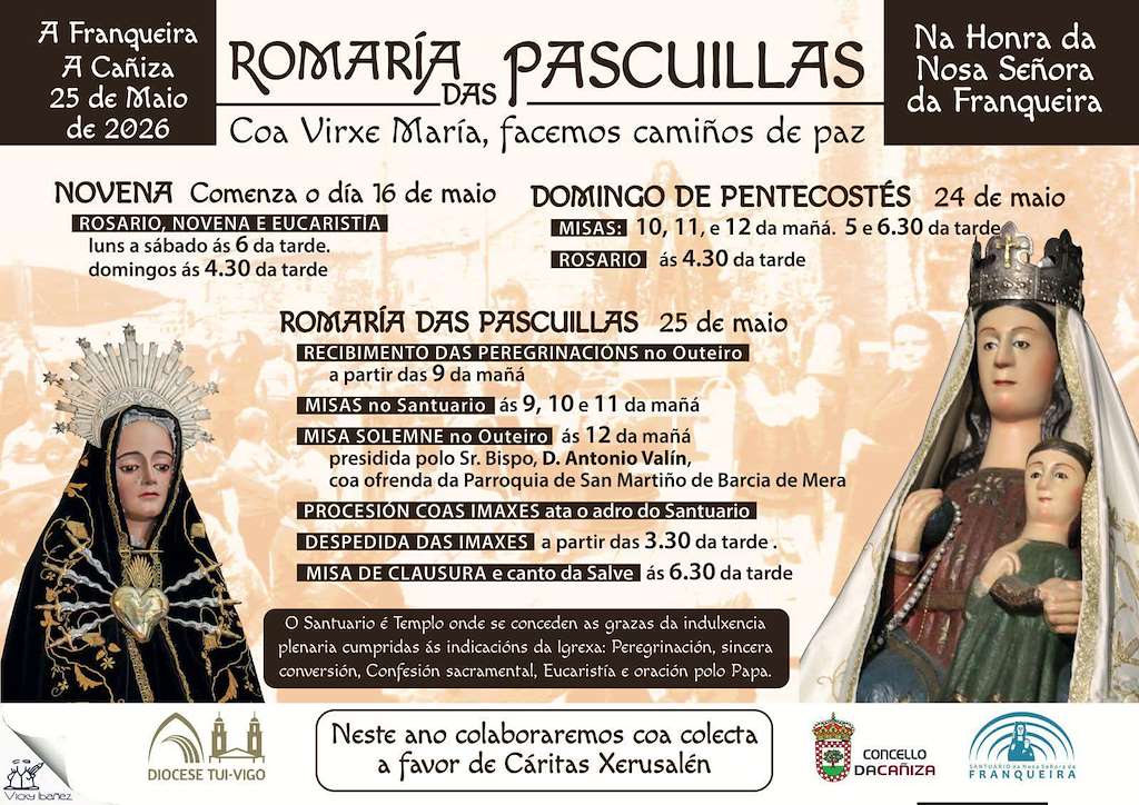 Romaría da Virxe da Franqueira - Romaría das Pascuillas (2026) en A Caniza