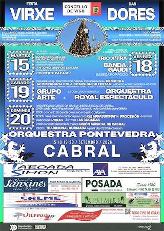 Fechas, información, programa, cartel, imágenes, mapa y ubicación de Romaría da Virxe das Dores de Cabral (2026) en Vigo