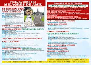 Fechas, información, programa, cartel, imágenes, mapa y ubicación de Romaría da Virxe dos Milagres de Amil (2026) en Moraña