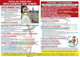 Fechas, información, programa, cartel, imágenes, mapa y ubicación de Romaría da Virxe dos Milagres de Amil  en  Moraña