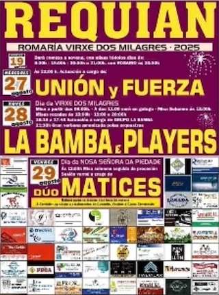 Fechas, información, programa, cartel, imágenes, mapa y ubicación de Romaria da Virxe dos Milagres de Requián (2026)  en  A Estrada