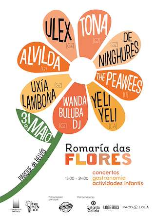 Fechas, información, programa, cartel, imágenes, mapa y ubicación de Romaría das Flores  en  Santiago de Compostela