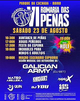 Fechas, información, programa, cartel, imágenes, mapa y ubicación de VI Romaría das Peñas   en  Boiro