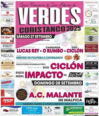 Fechas, información, programa, cartel, imágenes, mapa y ubicación de Romaría de San Adrián de Verdes   en  Coristanco