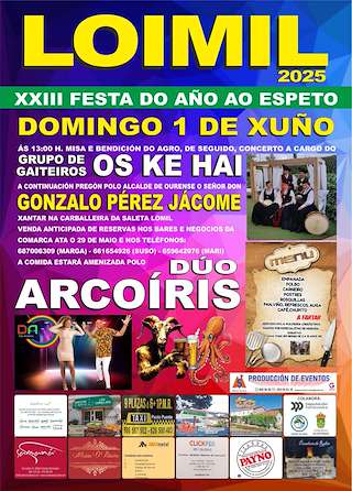 Fechas, información, programa, cartel, imágenes, mapa y ubicación de Romaría de San Isidro - XXIII Festa do Año ó Espeto de Loimil  en  A Estrada