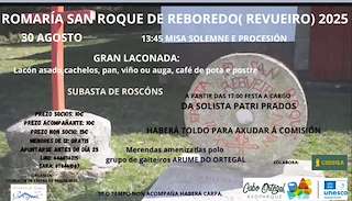 Fechas, información, programa, cartel, imágenes, mapa y ubicación de Romaría de San Roque de Reboredo  en  Cedeira