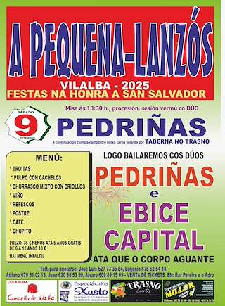 Fechas, información, programa, cartel, imágenes, mapa y ubicación de Romaría de San Salvador de Lanzós   en  Vilalba