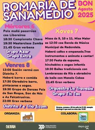 Fechas, información, programa, cartel, imágenes, mapa y ubicación de Romaría de Santo Amedio  en  Bueu