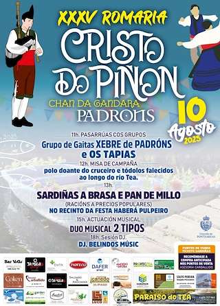 Fechas, información, programa, cartel, imágenes, mapa y ubicación de XXXV Romaría do Cristo do Piñón  en  Ponteareas