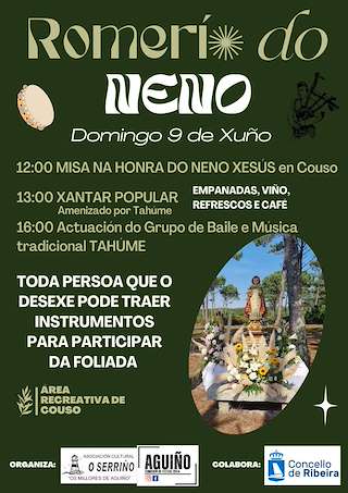 Fechas, información, programa, cartel, imágenes, mapa y ubicación de Romaría do Neno de Aguiño  en  Ribeira