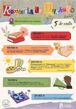 Fechas, información, programa, cartel, imágenes, mapa y ubicación de Romaria do Orghullo  en  Ribeira