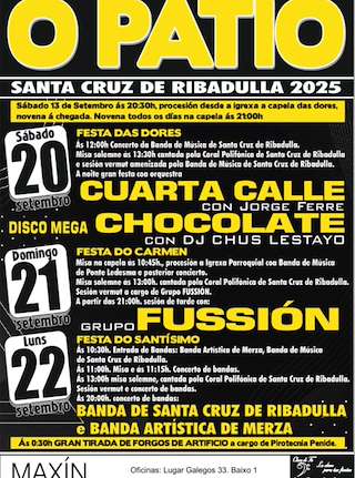 Fechas, información, programa, cartel, imágenes, mapa y ubicación de Romaría do Patio de Santa Cruz de Ribadulla  en  Vedra