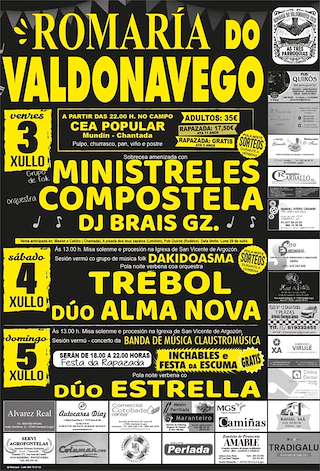 Fechas, información, programa, cartel, imágenes, mapa y ubicación de Romaría do Valdonavego (2026)  en  Chantada