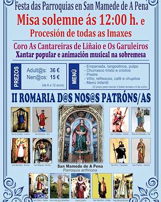 Fechas, información, programa, cartel, imágenes, mapa y ubicación de II Romaría dos Patróns   en  Negreira
