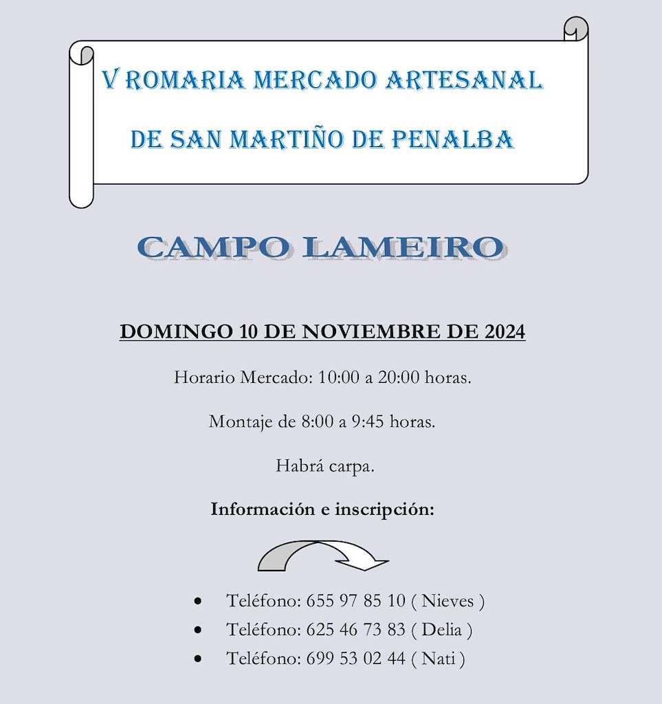 IV Romaría e Mercado Artesanal de San Martiño de Penalba en Campo Lameiro