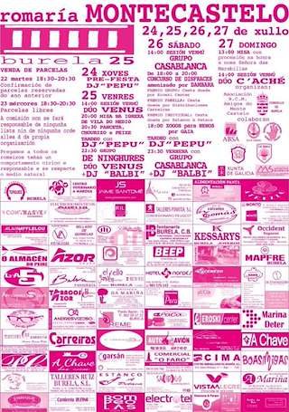 Fechas, información, programa, cartel, imágenes, mapa y ubicación de Romaría e Subida ó Monte Castelo  en  Burela