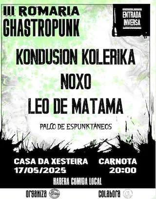 Fechas, información, programa, cartel, imágenes, mapa y ubicación de III Romaria Ghastropunk  en  Carnota