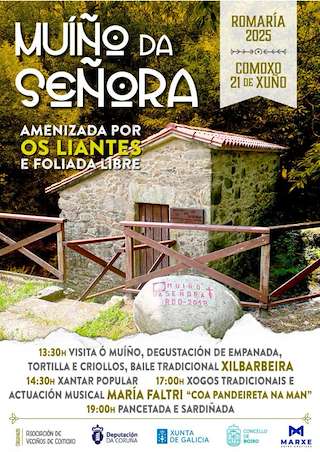 Fechas, información, programa, cartel, imágenes, mapa y ubicación de Romaría Muiño da Señora de Comoxo   en  Boiro