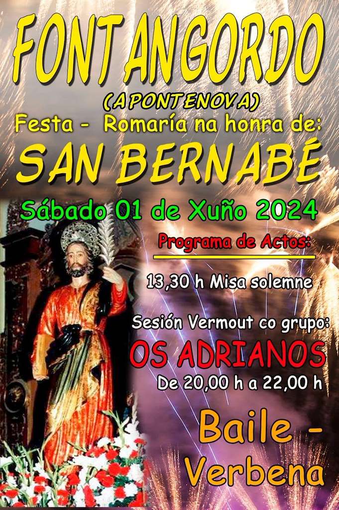 Romaría na honra de San Bernabé de Fontangordo (2024) en A Pontenova