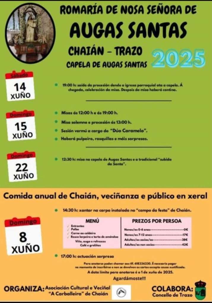 Romaría Nosa Señora de Augas Santas de Chaián en Trazo