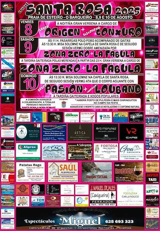 Fechas, información, programa, cartel, imágenes, mapa y ubicación de Romaría Santa Rosa de O Barqueiro  en  Mañón