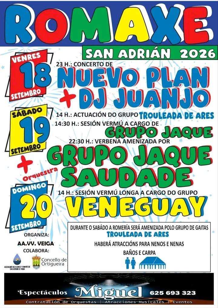 Romaxe de San Adrián (2026) en Ortigueira