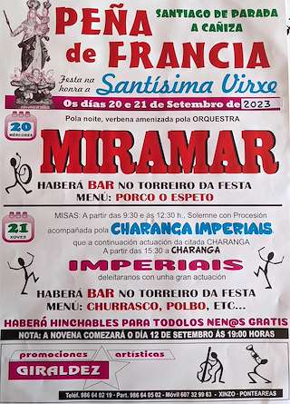 Romería da Peña de Francia (2026) en A Cañiza