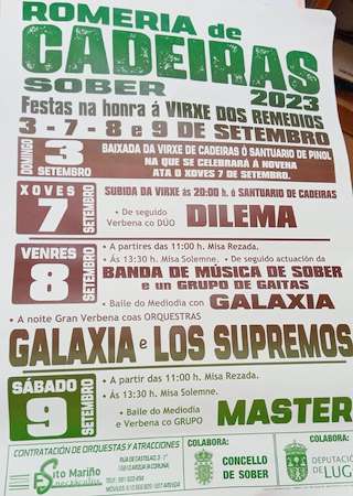 Romería de Cadeiras - Virxe dos Remedios en Sober