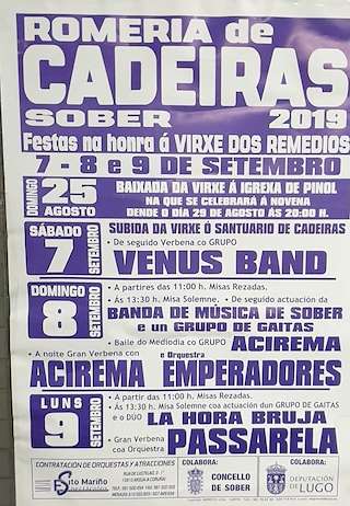 Romería de Cadeiras - Virxe dos Remedios en Sober