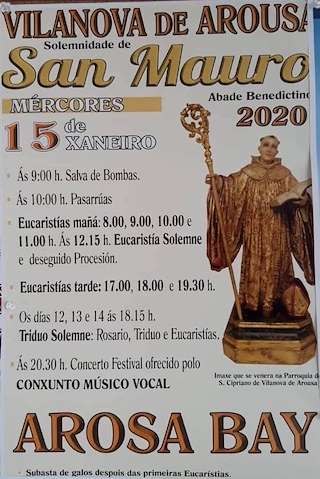 Romería de San Mauro de San Cipriano (2027) en Vilanova de Arousa