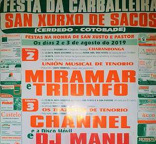 Romería de San Xusto y Pastor de San Xurxo de Sacos en Cerdedo-Cotobade