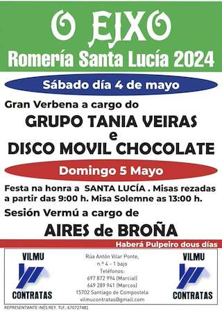 Romería de Santa Lucía do Eixo en Santiago de Compostela