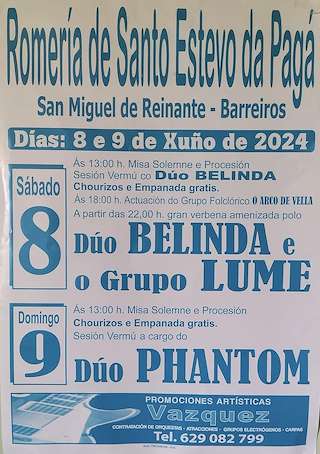 Romería de Santo Estevo da Pagá en Barreiros