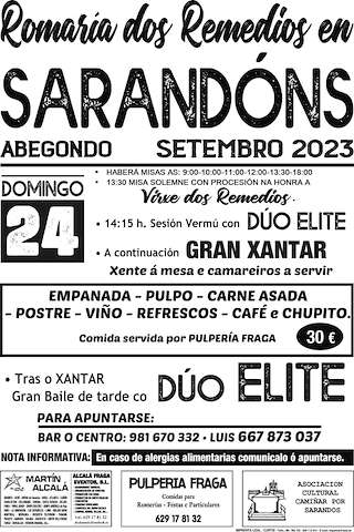 Romería dos Remedios de Sarandóns en Abegondo