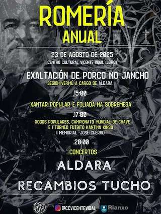 Fechas, información, programa, cartel, imágenes, mapa y ubicación de Romería Anual de Leiro  en  Rianxo
