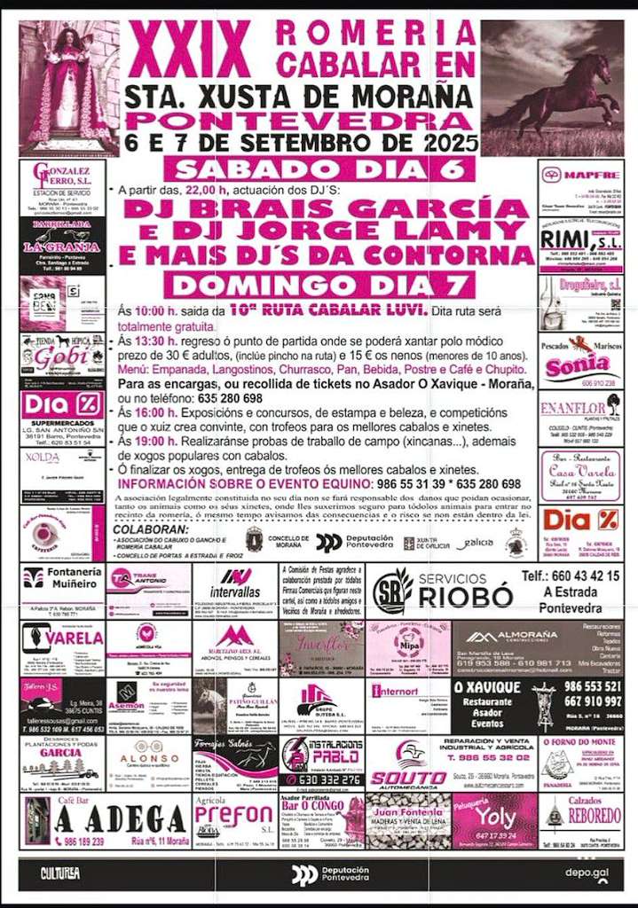 XXIX Romería Cabalar de Santa Xusta (2025) en Moraña