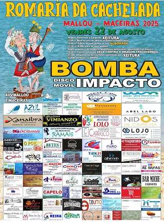 Fechas, información, programa, cartel, imágenes, mapa y ubicación de Romería da Cachelada  en  Carnota