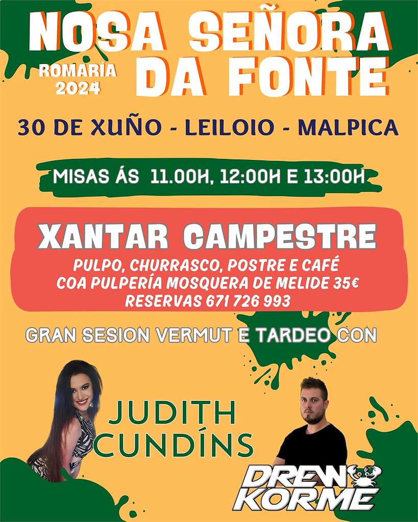 Romería da Nosa Señora da Fonte de Leiloio en Malpica de Bergantiños