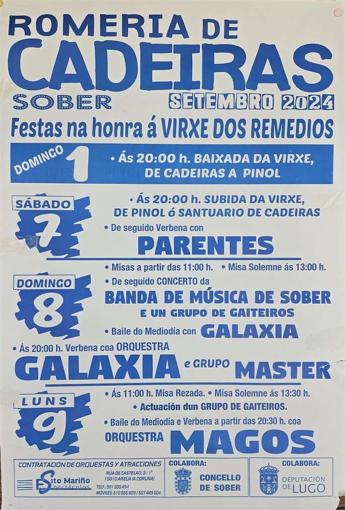 Romería de Cadeiras - Virxe dos Remedios en Sober